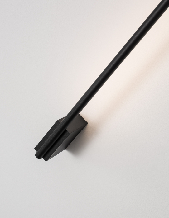 Aplica perete neagra Ottone 9 - 60/90/120 cm stil minimalist, iluminare LED, 9081130 - Novaluce [4]