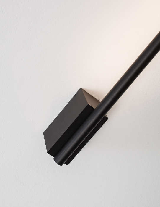 Aplica perete neagra Ottone 7 - 60/90/120 cm stil minimalist, iluminare LED, 9081600 - Novaluce [2]