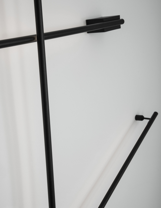 Aplica perete neagra Ottone 9 - 60/90/120 cm stil minimalist, iluminare LED, 9081130 - Novaluce [10]