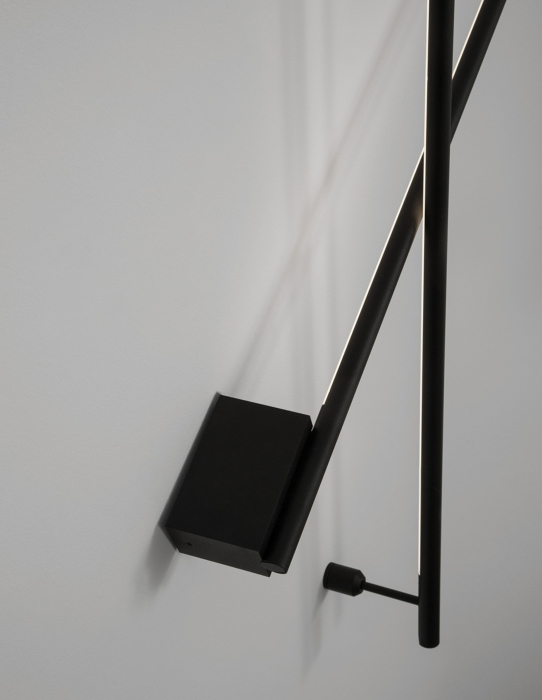 Aplica perete neagra Ottone 9 - 60/90/120 cm stil minimalist, iluminare LED, 9081130 - Novaluce [11]