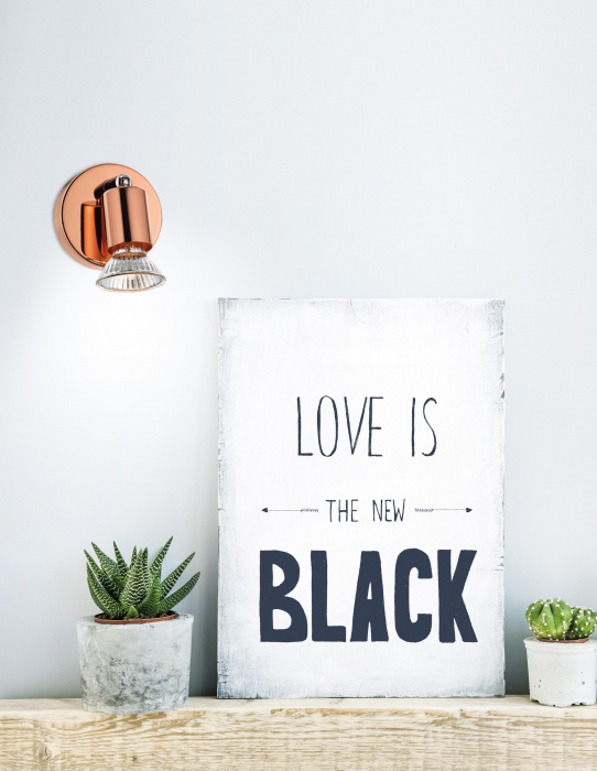 Aplica perete nichel/cupru/negru/auriu/alb/maro cu spot LED Marila, din metal, 662001 - Novaluce [8]