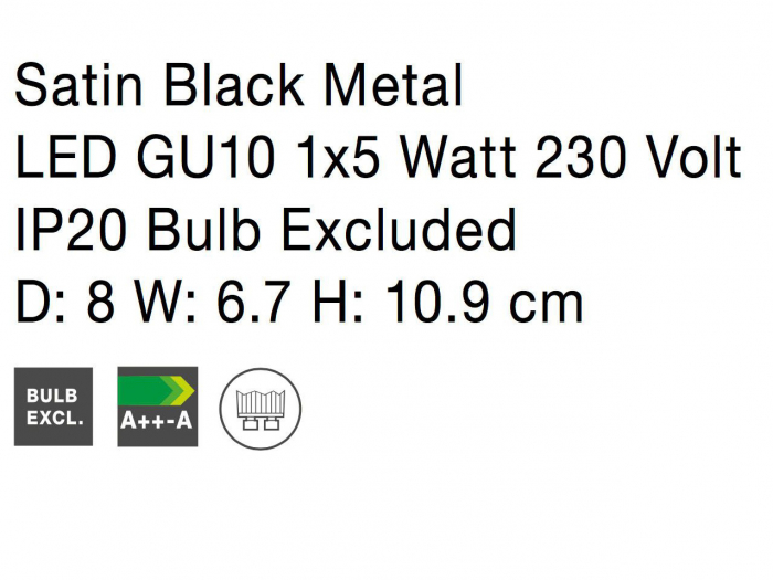 Aplica perete nichel/cupru/negru/auriu/alb/maro cu spot LED Marila, din metal, 662001 - Novaluce [5]