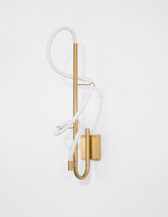 Aplica perete/plafoniera aurie Contorsion 30x65 cm, forma asimetrica tub LED flexibil, 9082095 - Novaluce [5]