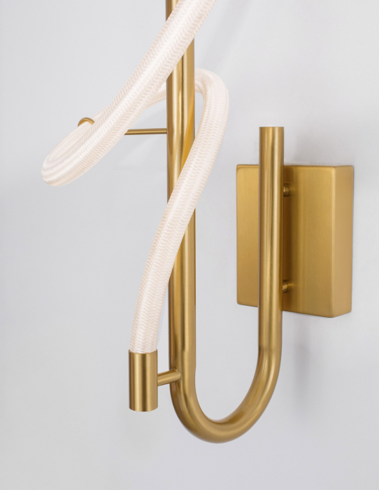 Aplica perete/plafoniera aurie Contorsion 30x65 cm, forma asimetrica tub LED flexibil, 9082095 - Novaluce [3]