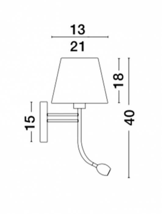 Aplica perete premium alba/alba-argintiu Tahiri, baza din metal, abajur textil, brat ajustabil cu LED, 8127402 - Novaluce [7]