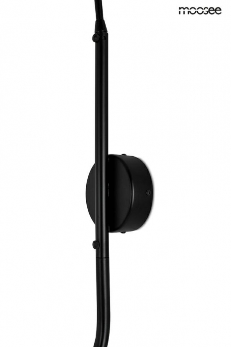Aplica perete Raven cu 2 brate mobile, neagru cu detaliu auriu, MSE1501100205 - King [5]