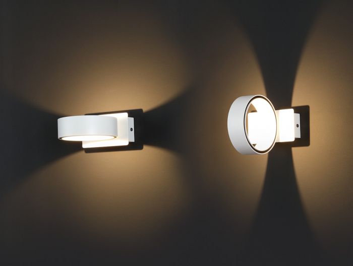 Aplica perete rotunda alba/neagra iluminare LED Staja 12,5x15x7 cm metal, W0166 - Maxlight [2]