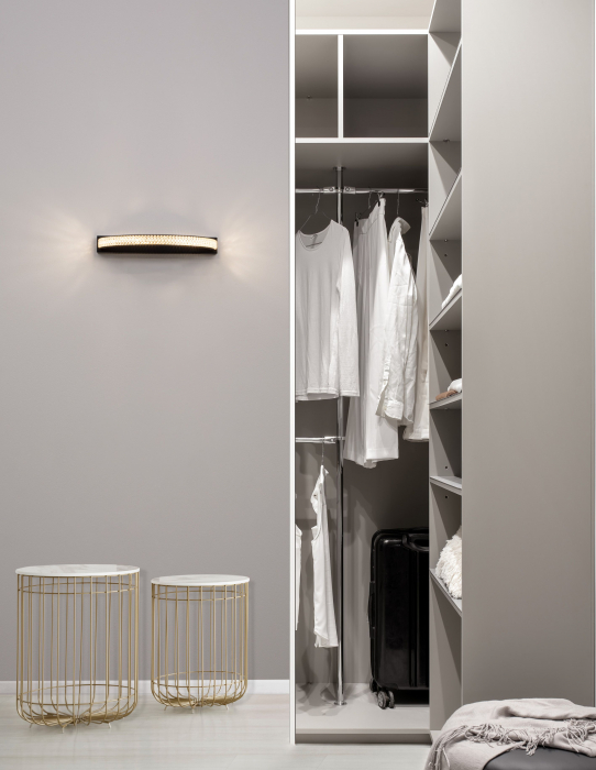 Aplica perete semicerc auriu mat/negru Sikke 35 cm cu cristale acril, iluminare LED, 9818512 - Novaluce [11]