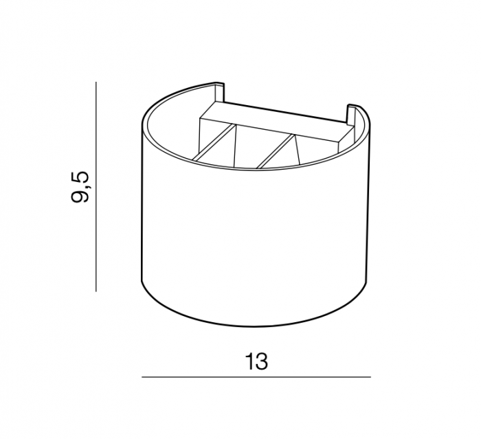 Aplica perete semirotunda cu deschidere reglabila Arden Rondo 13x9,5 cm, design minimalist, metal, AZ 1058 - Azzardo [10]