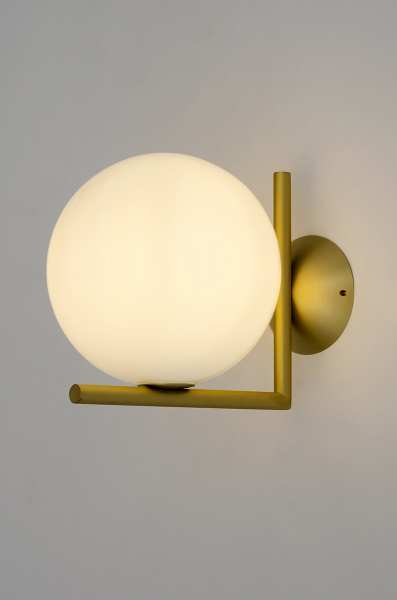 Aplica perete sferica Eliot, design modern, sticla/suport auriu, MB10563-1L-200T - King [5]