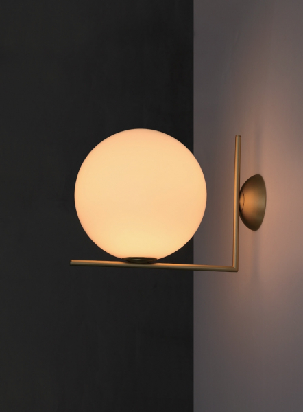 Aplica perete sferica Eliot, design modern, sticla/suport auriu, MB10563-1L-200T - King [6]