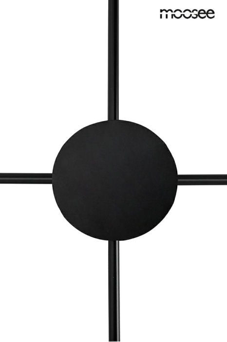 Aplică Shadow 95,5x4x95,5 cm, Metal și Aluminiu Negru - Moosee [4]