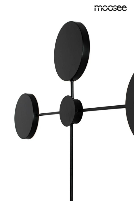 Aplică Shadow 95,5x4x95,5 cm, Metal și Aluminiu Negru - Moosee [5]