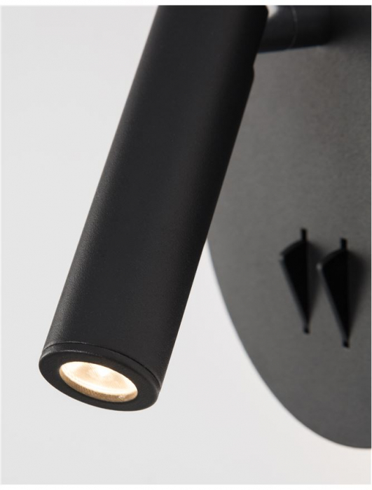Aplica spot LED reglabil crom/alb Emmie, din metal, switch ON/OFF, lumina directa si indirecta, 9081222 - Novaluce [6]
