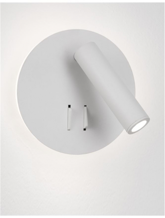 Aplica spot LED reglabil crom/alb Emmie, din metal, switch ON/OFF, lumina directa si indirecta, 9081222 - Novaluce [12]