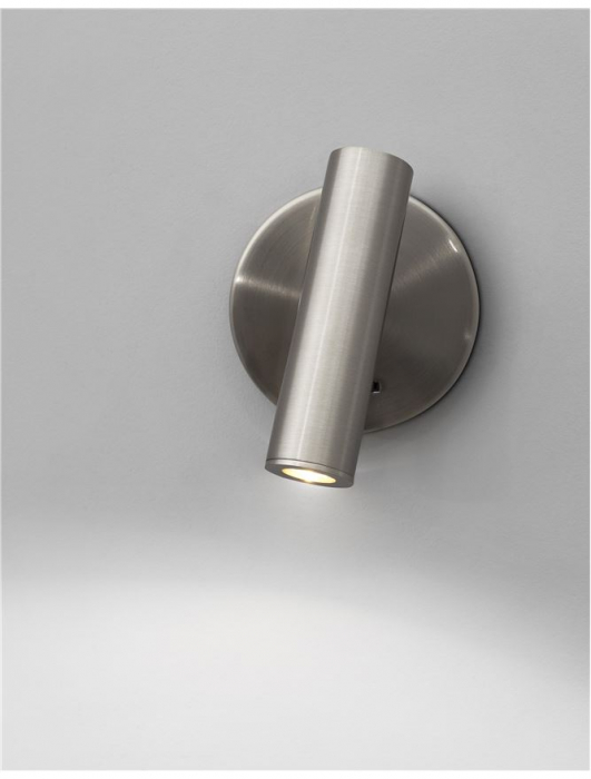 Aplica spot LED reglabil crom/alb/negru Gelso, din metal, switch ON/OFF, 8140522 - Novaluce [2]