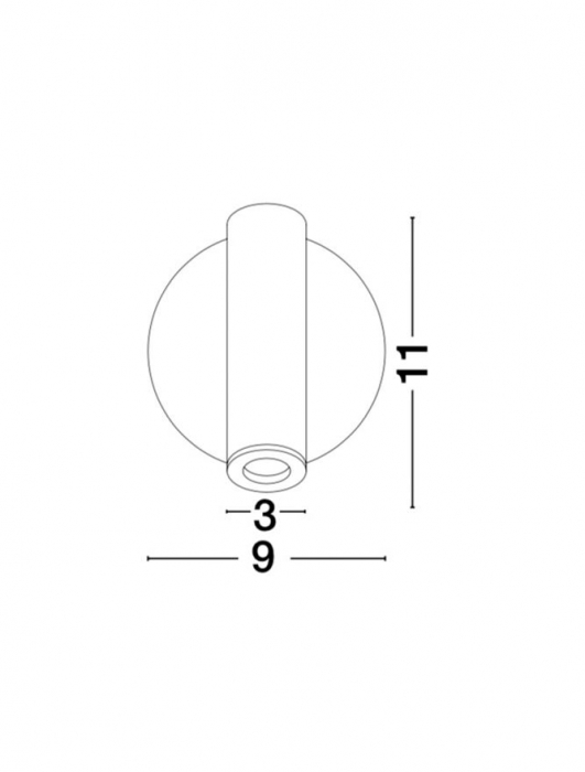 Aplica spot LED reglabil crom/alb/negru Gelso, din metal, switch ON/OFF, 8140522 - Novaluce [6]