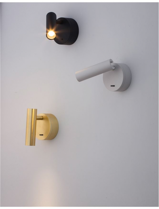 Aplica spot LED reglabil negru/alb/auriu Karla, din metal, switch ON/OFF, 9030202 - Novaluce [6]