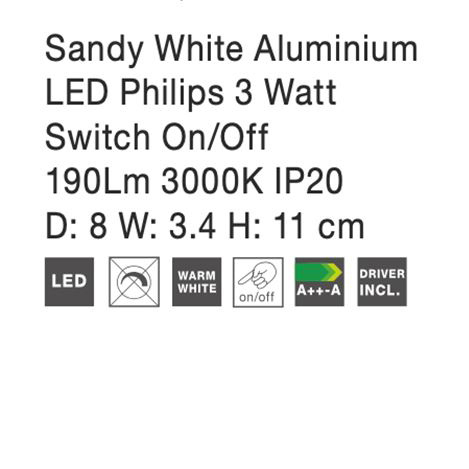 Aplica spot LED reglabil negru/alb/auriu Karla, din metal, switch ON/OFF, 9030202 - Novaluce [15]