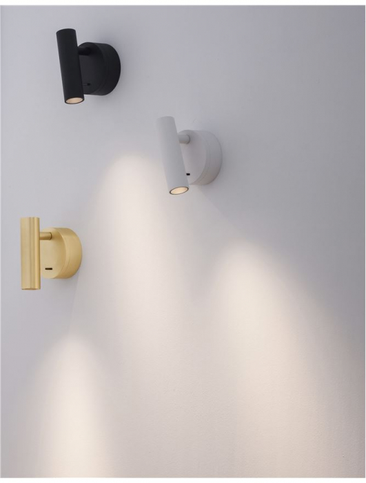 Aplica spot LED reglabil negru/alb/auriu Karla, din metal, switch ON/OFF, 9030202 - Novaluce [7]