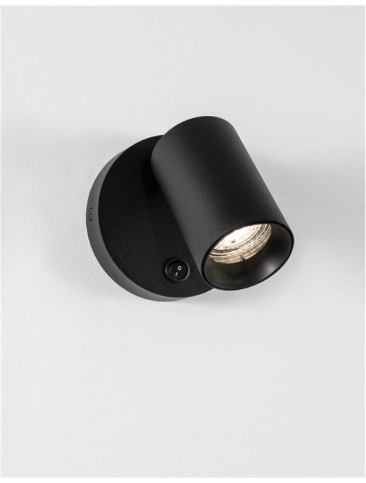 Aplica spot LED reglabil negru/alb Jordi, din metal, switch ON/OFF, 9011922 - Novaluce [5]