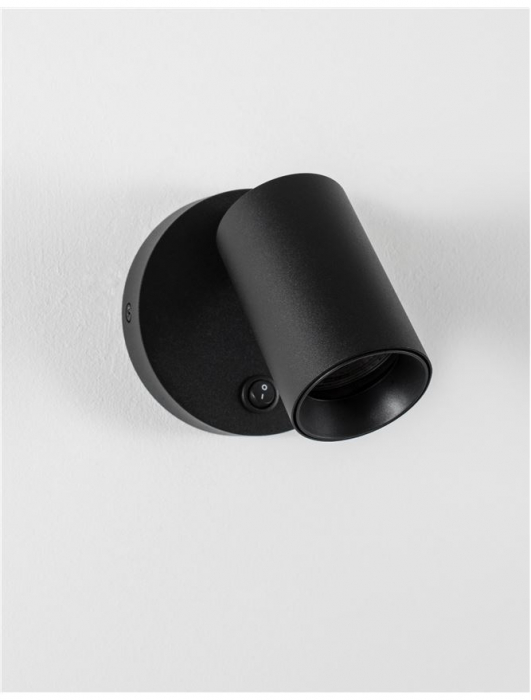 Aplica spot LED reglabil negru/alb Jordi, din metal, switch ON/OFF, 9011922 - Novaluce [4]