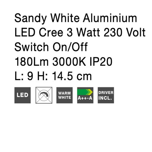 Aplica spot LED reglabil negru/alb Rupi, din metal, switch ON/OFF, 9081351 - Novaluce [9]