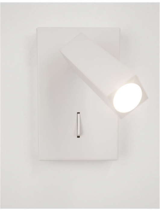 Aplica spot LED reglabil negru/alb Rupi, din metal, switch ON/OFF, 9081351 - Novaluce [6]