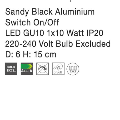 Aplica spot reglabil premium negru/alb Sina, din metal, switch ON/OFF, 7410402 - Novaluce [7]