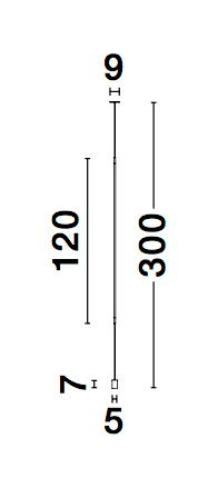 Aplica verticala incastrata podea-tavan Gohar neagra 120 cm stil minimalist, iluminare LED, 9088107 - Novaluce [7]