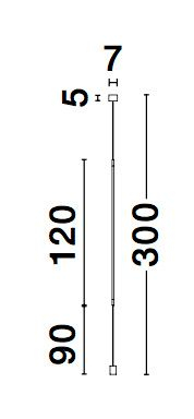 Aplica verticala podea-tavan aurie/neagra Gohar 120 cm stil minimalist, iluminare LED, 9088106 - Novaluce [6]