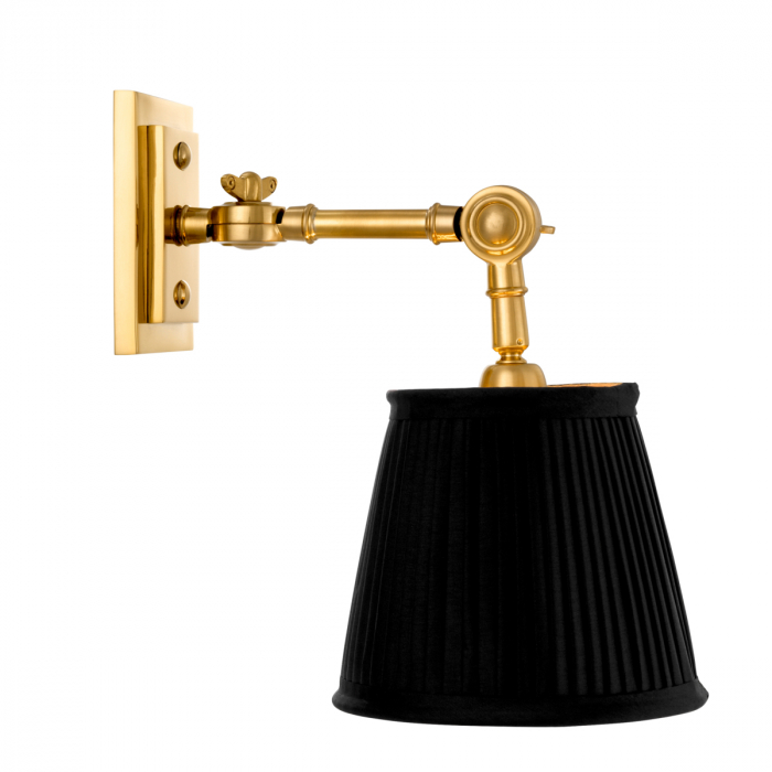   Aplica Wentworth Single finisaj aurit inclusiv abajur negru 107174 EICHHOLTZ [3]