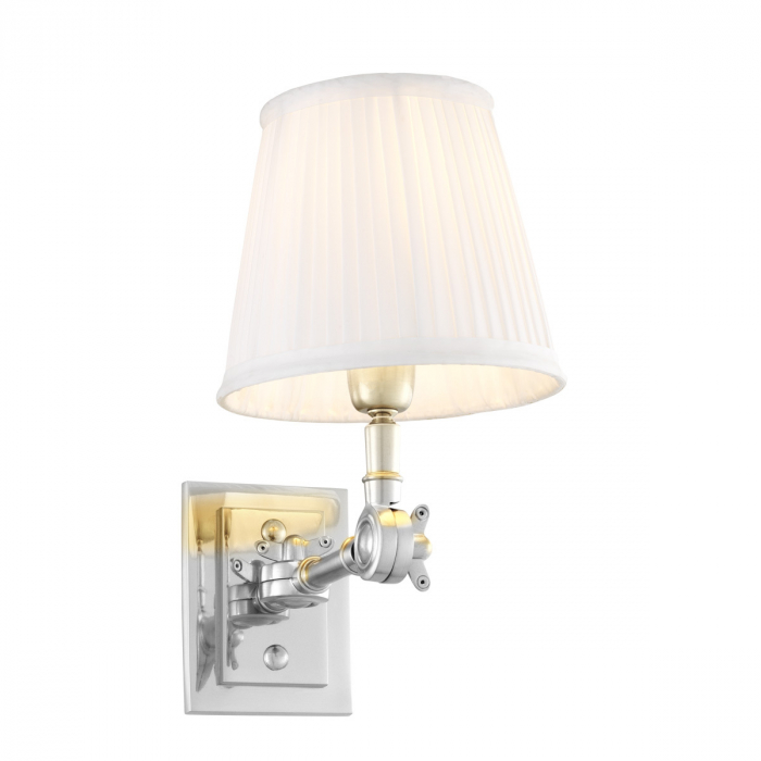   Aplica Wentworth Single nichel cu abajur alb 107221 EICHHOLTZ [1]