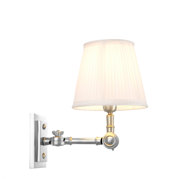   Aplica Wentworth Single nichel cu abajur alb 107221 EICHHOLTZ [3]