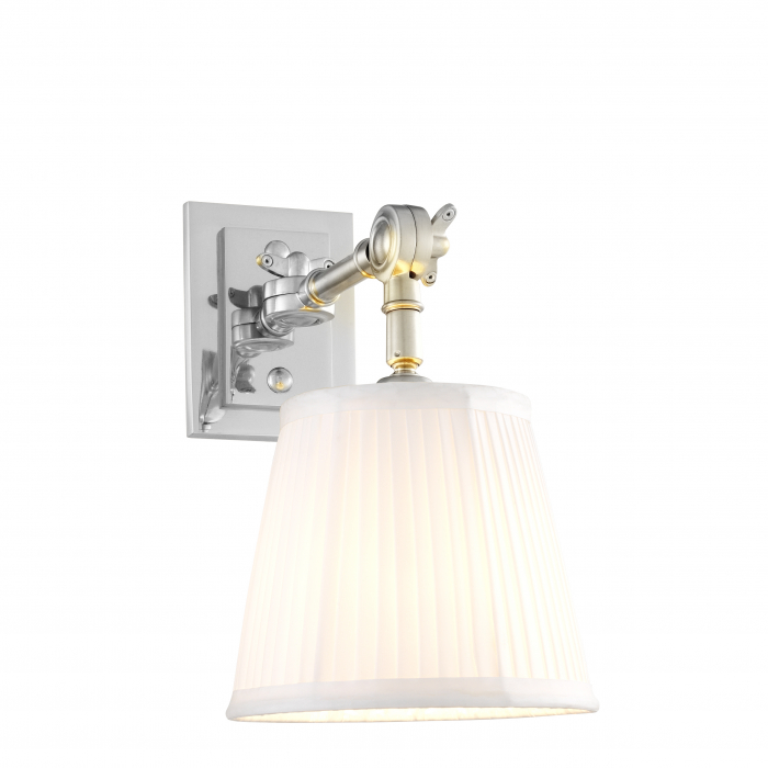   Aplica Wentworth Single nichel cu abajur alb 107221 EICHHOLTZ [2]