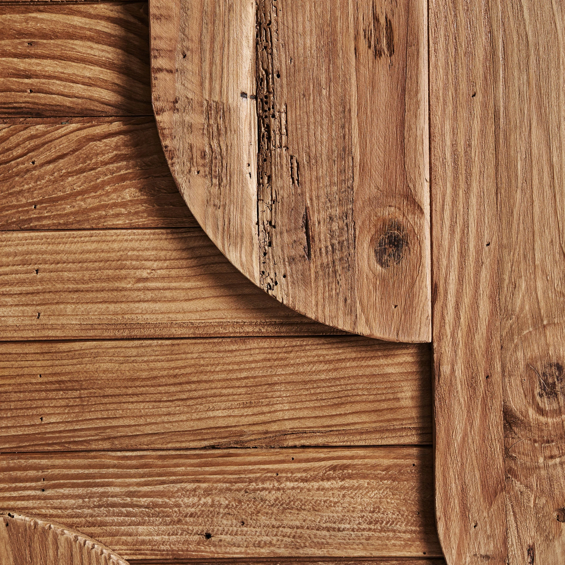 Decoratiune de Perete din Lemn de Pin Reciclat, Maro, 98x6x80 cm, Stil Contemporan - VicalHome 33610 [8]