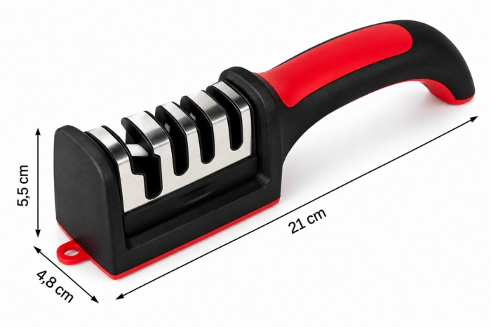 Ascuțitoare Sharp 21x4,8x5,5 cm, Negru și Roșu Finisaj Argintiu - SHP [4]