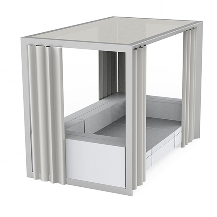 Baldachin premium gradina/piscina Vela 305x182x215 cm cu iluminare LED si perdele retractabile, 54130F+54079/80/28 - Vondom [2]
