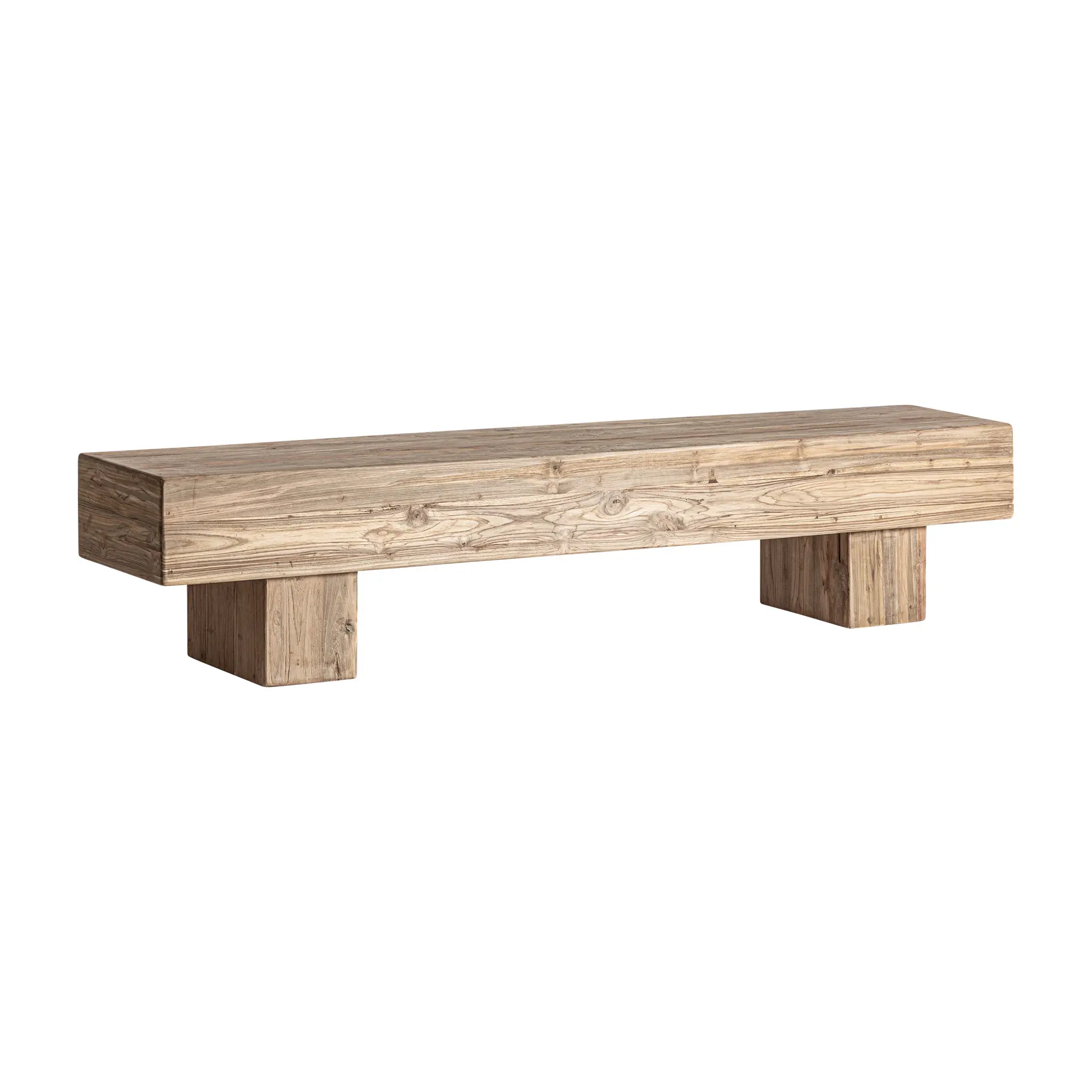 Banca Bergle 218x40x46 cm, Lemn de Teak Reciclat Maro - VicalHome VicalHome 39340 [2]