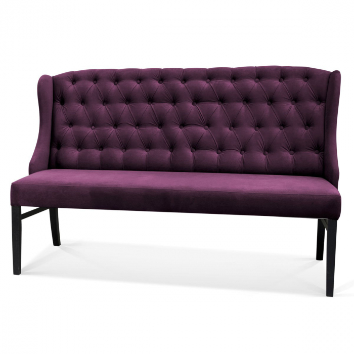 Banca personalizabila Linette, 163 cm, cu spatar, picioare lemn, ROYBESTGR1XXXP - Atreve [4]