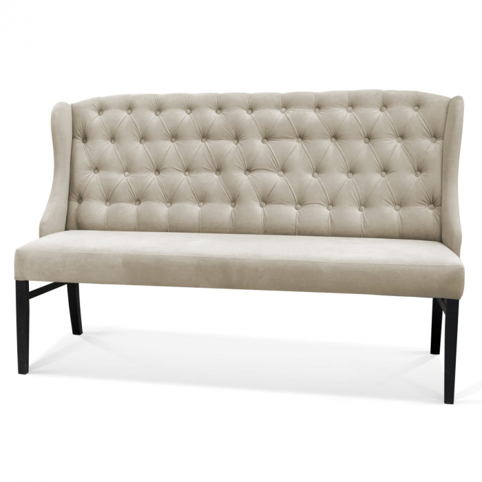 Banca personalizabila Linette, 163 cm, cu spatar, picioare lemn, ROYBESTGR1XXXP - Atreve [2]