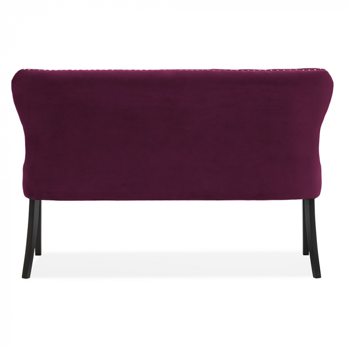 Banca personalizabila Madeline, 140 cm, cu spatar, picioare lemn, MADABE14GR1XXXP - Atreve [11]