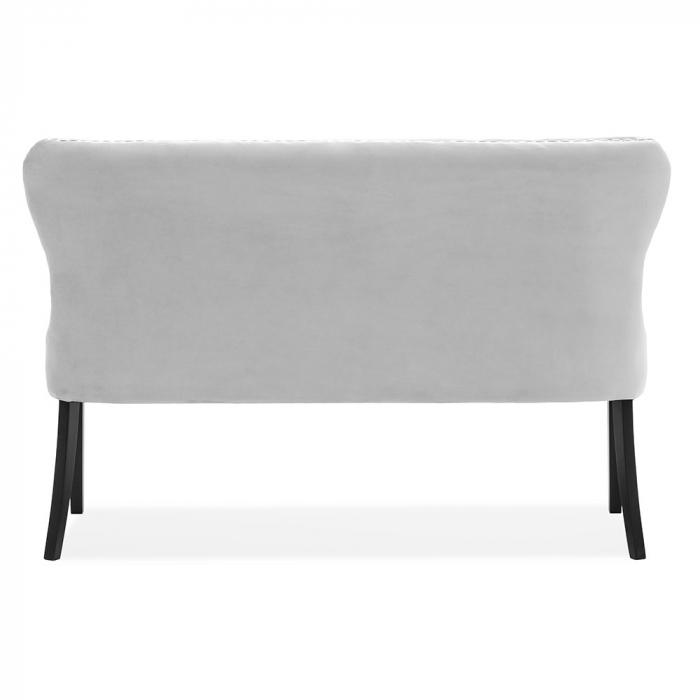 Banca personalizabila Madeline, 140 cm, cu spatar, picioare lemn, MADABE14GR1XXXP - Atreve [3]