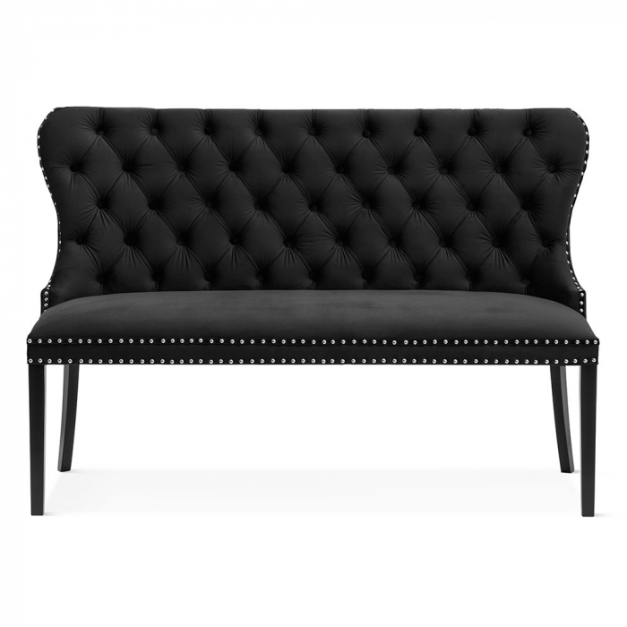 Banca personalizabila Madeline, 140 cm, cu spatar, picioare lemn, MADABE14GR1XXXP - Atreve [7]