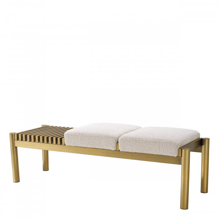   Bancă Bibi finisaj alamă periată bouclé crem 115269 EICHHOLTZ [3]