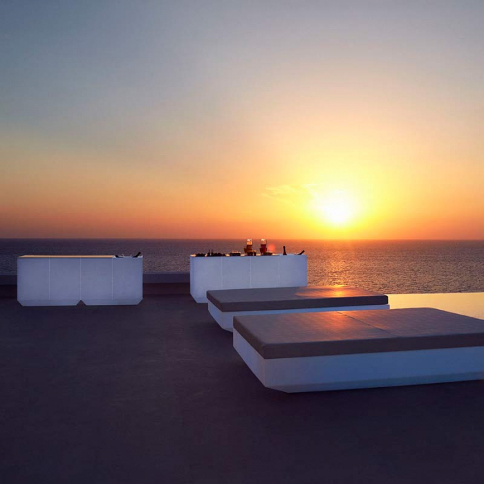 Bar catering cu frapiera si iluminare LED Vela 200 cm, design modern, 54109 - Vondom [7]
