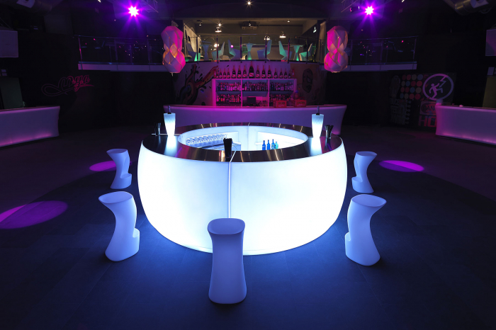 Bar curbat Fiesta 160x160 cm iluminare LED RGBW control smart, design modern, 56002 - Vondom [8]