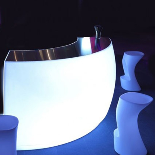 Bar curbat Fiesta 160x160 cm iluminare LED RGBW control smart, design modern, 56002 - Vondom [3]