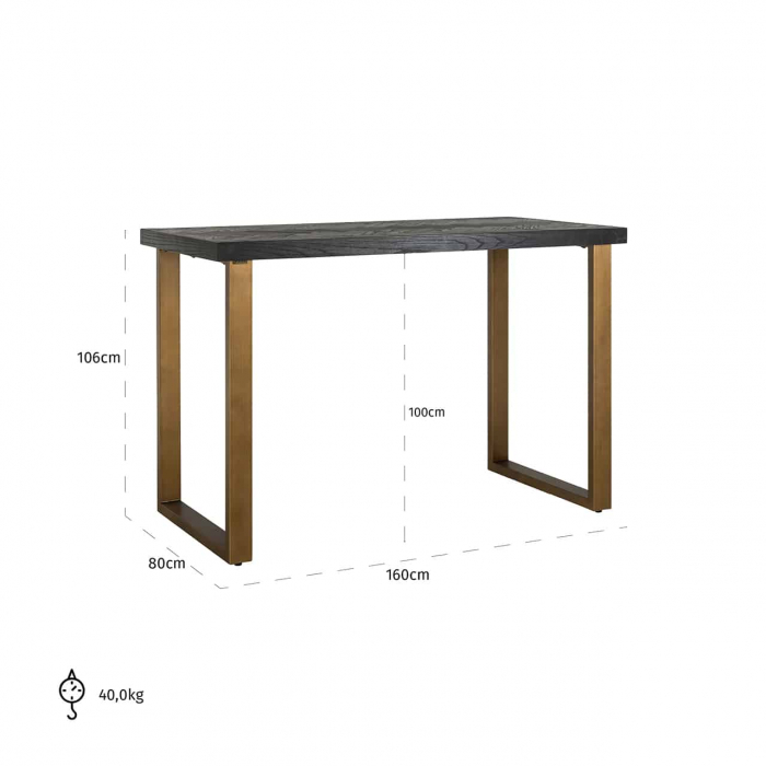 Bartable Blackbone alamă (negru rustic), 7383 - Richmond Interiors [4]