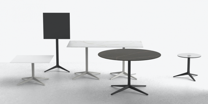 Baza 4 picioare masa exterior Faz din aluminiu √∏96,5X50 cm, fixa/pentru blat sticla diverse finisaje, 54143 - Vondom [5]